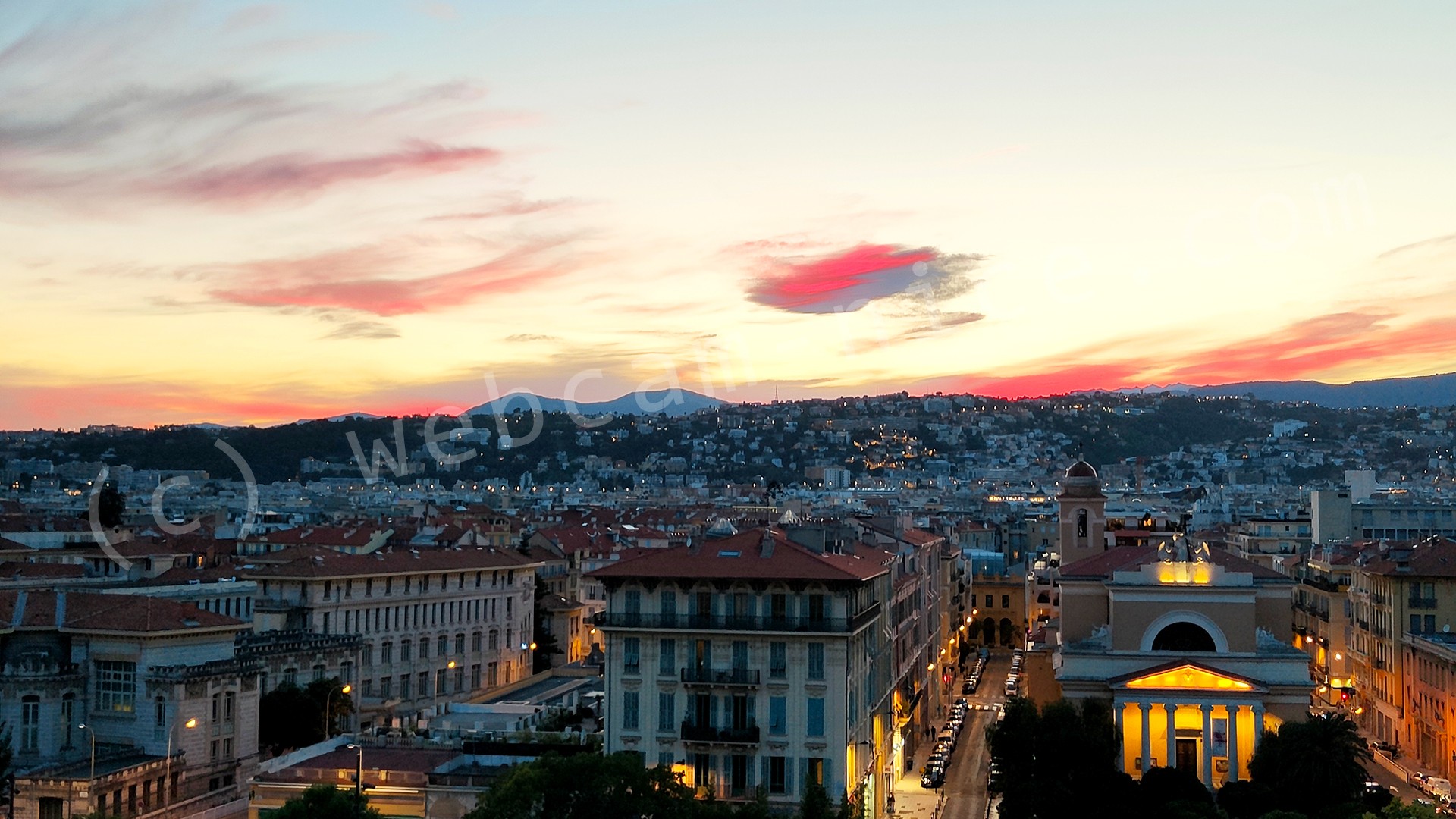 Images de Nice sur la Coulée verte, Boulevard Jean Jaurès, Vieux Nice, Garibaldi, promenade du Paillon, Collines Niçoises, Mont Boron, Observatoire, Théâtre de Nice, Acropolis, Sunset, travaux nouvelle coulée verte, théâtre